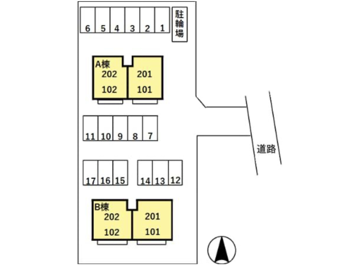 コンフォール花園　Ａの区画図