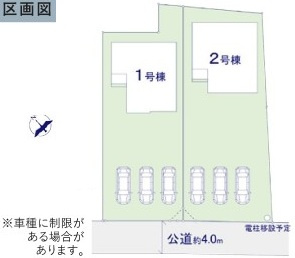 水戸市堀町25期　新築戸建て　2号棟の区画図|区画図です♪