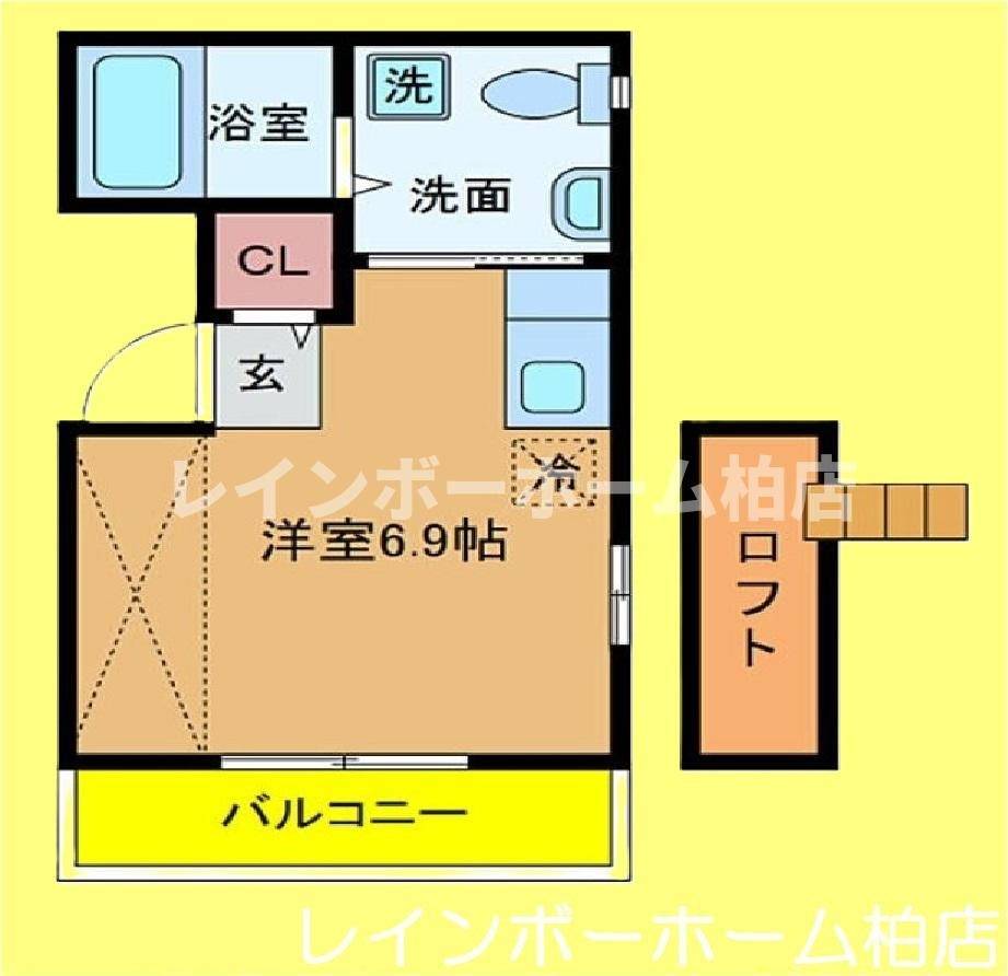 松戸市幸谷のアパートの間取り