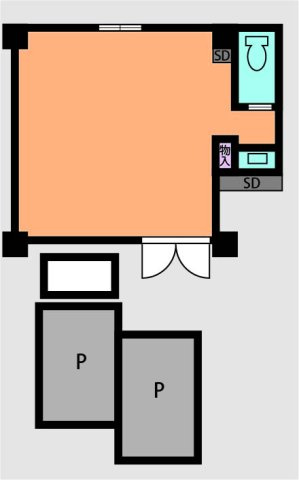 【間取り】 | 新興ビル | 102号室