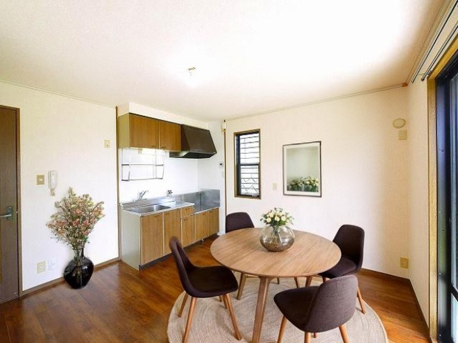 グリーンハウス・ヴィラの居間・リビング|CGで家具等を配置しもので家具等は含まれません