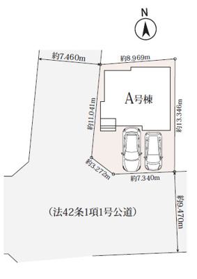 【区画図】 | 浜松市中央区参野町 新築一戸建て A号棟 | 区画図です