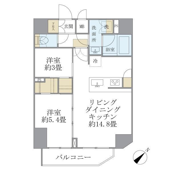 アジールコート町屋の間取り