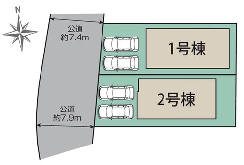 ブルーミングガーデン　岡山市東区西大寺中野本町【仲介手数料無料】の区画図