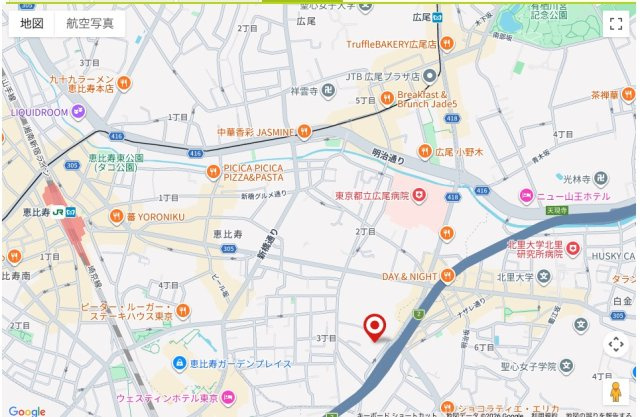 ★仲介手数料無料★朝日マンション白金通り（南西角住戸・採光・通風良好）の地図