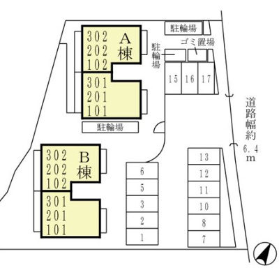 【区画図】 | 牛滝欅荘B棟