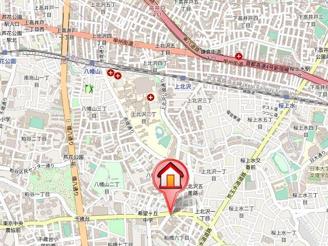 オーキッドスクエアの地図