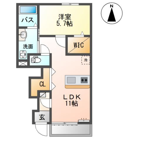 堺市美原区南余部新築アパートの間取り