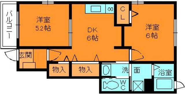 クレメント畠田の間取り
