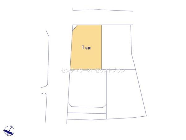 高崎市乗附町1期 1号棟の区画図|区画図