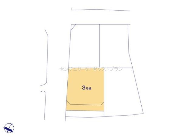 高崎市乗附町1期 3号棟の区画図|区画図