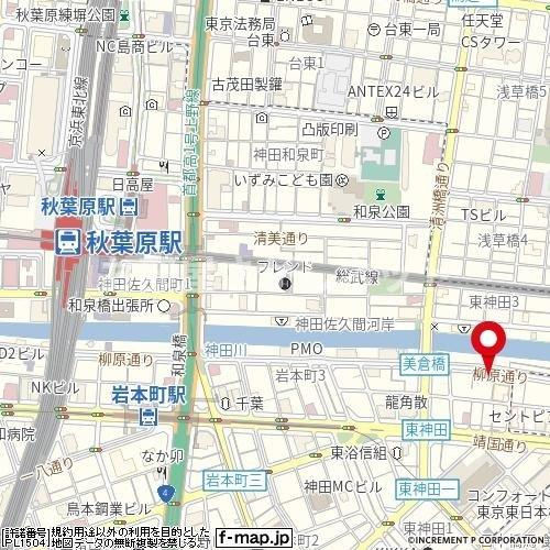 パークウェル神田ＥＡＳＴ弐番館【おとり物件なし】#学生・社会人にオススメ！初期費用分割払いOK！の地図