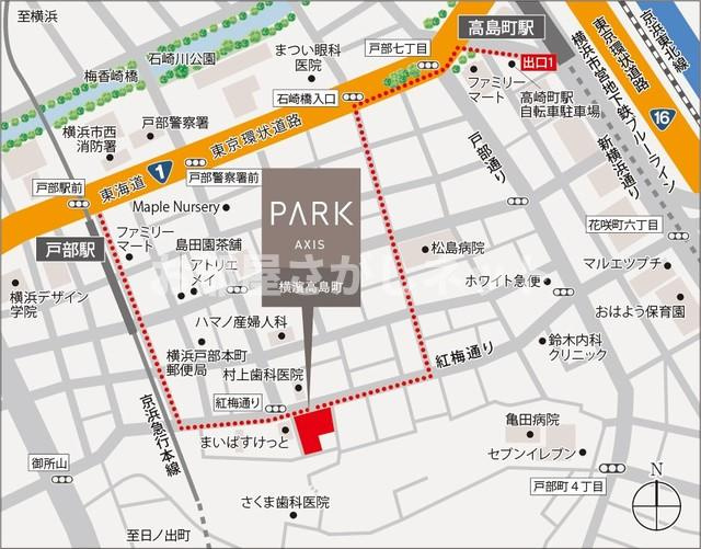 パークアクシス横濱高島町【おとり物件なし】#学生・社会人にオススメ！初期費用分割払いOK！の地図