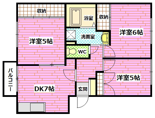 タウンヒルズNの間取り