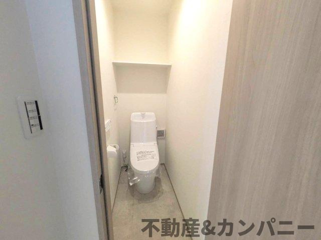 枝松二丁目の新築のおうち　松山市枝松二丁目新築戸建のトイレ|コンパクトで使いやすいトイレです