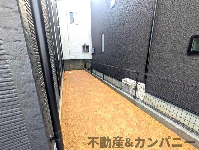 枝松二丁目の新築のおうち　松山市枝松二丁目新築戸建の庭|お庭の付いた物件です