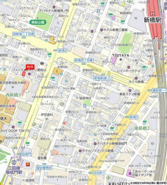 コンシェリア新橋　ＭＡＳＴＥＲ´Ｓ　ＶＩＬＬＡの地図