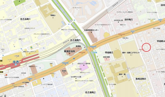 ラムール住吉の地図