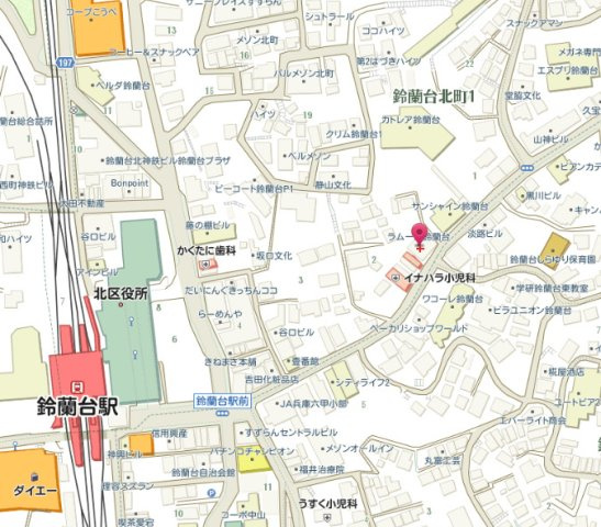 ラムール鈴蘭台の地図
