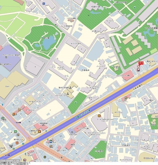 パレステュディオ六本木の地図