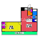 【間取り】 | 駅南第１ケイコービルの間取り