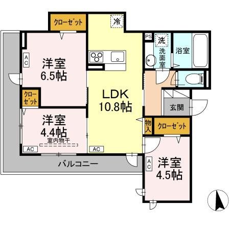 アセットコート貫井北町Bの間取り