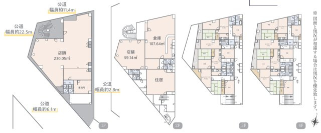 神奈川県横浜市藤棚町一丁目1棟収益マンション「満室」「三方角地」「西横浜駅徒歩8分」の間取り
