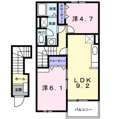 【間取り】 | メゾングレイスＡ
