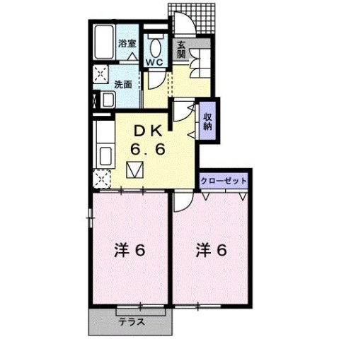 【間取り】 | サニー扇屋Ａ
