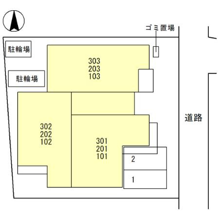 グランディールさわらぎの区画図