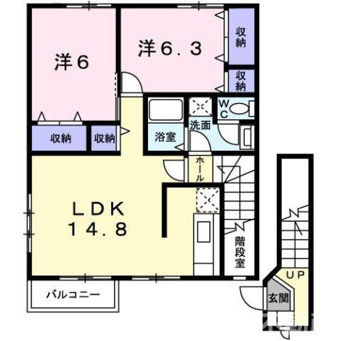 パールスクエアＢの間取り
