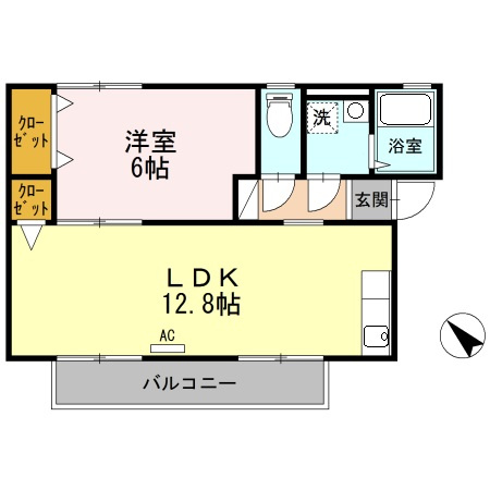 エバーグリーンハイツB棟の間取り