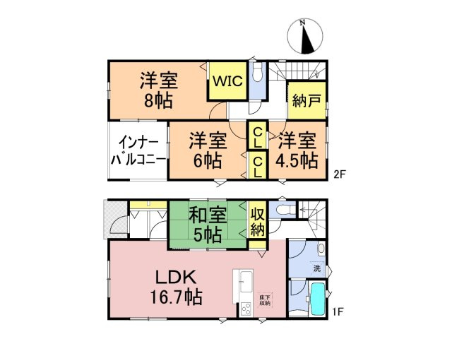 クワイエ　大垣市内原第１　全４区画分譲の間取り|■１号棟　■ヤマダ不動産　株式会社リライフ　
■夢のマイホーム購入をフルサポートします！