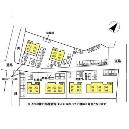 【区画図】 | パークサイド吉敷　D棟