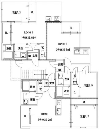 【間取り】 | ハレア・リリー二日市　★プライスホームなら仲介手数料が割引価格です！★