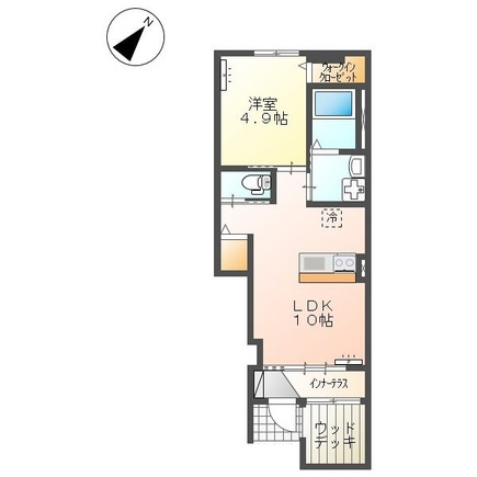 【間取り】 | エスペランサAI | 1LDKのお部屋です