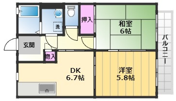 【間取り】 | ハイム穴師の里