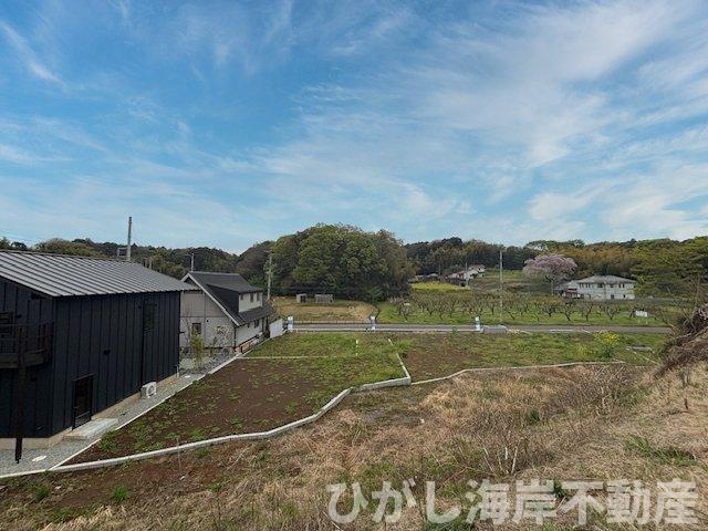 茅ヶ崎市第芹沢　新築戸建　全４棟　の庭|4月6日撮影　建築前　現地外観
