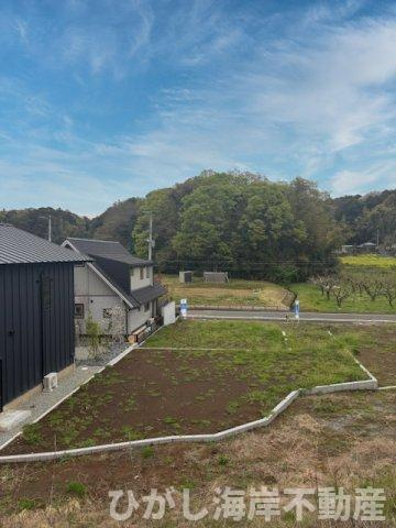 茅ヶ崎市第芹沢　新築戸建　全４棟　の庭|4月6日撮影　建築前　現地外観