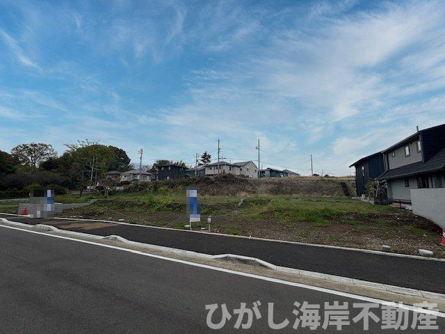 茅ヶ崎市第芹沢　新築戸建　全４棟　の外観|4月6日撮影　建築前　現地外観