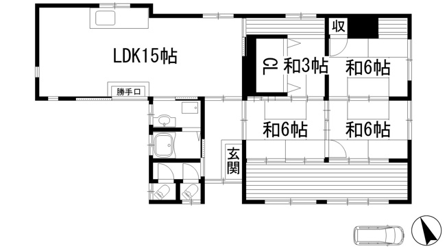 【間取り】 | 名塩1丁目戸建平屋