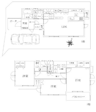 塩屋町6丁目 中古戸建ての間取り