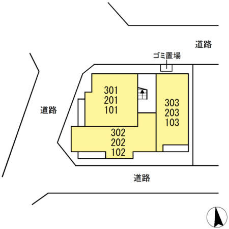 D-RESIDENCE府中桜通りの区画図