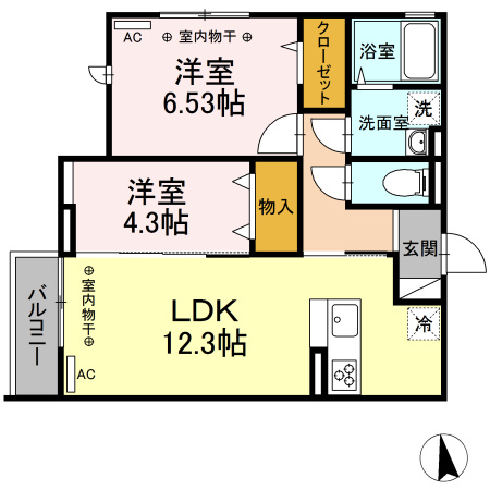 D-RESIDENCE府中桜通りの間取り