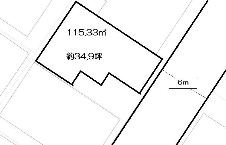 加古川市野口町長砂　　売土地の土地図