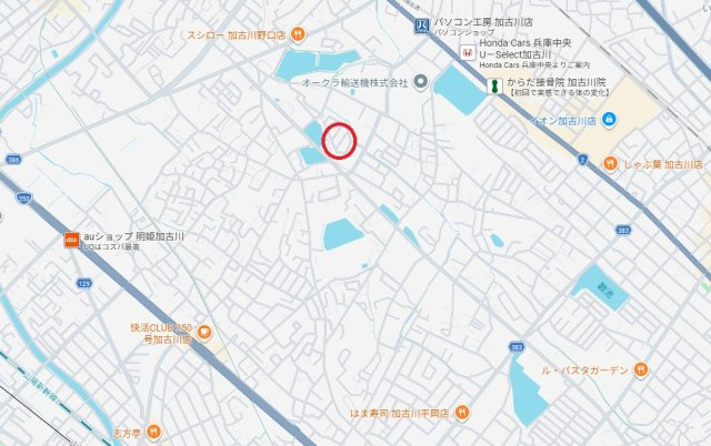 加古川市野口町長砂　　売土地の地図