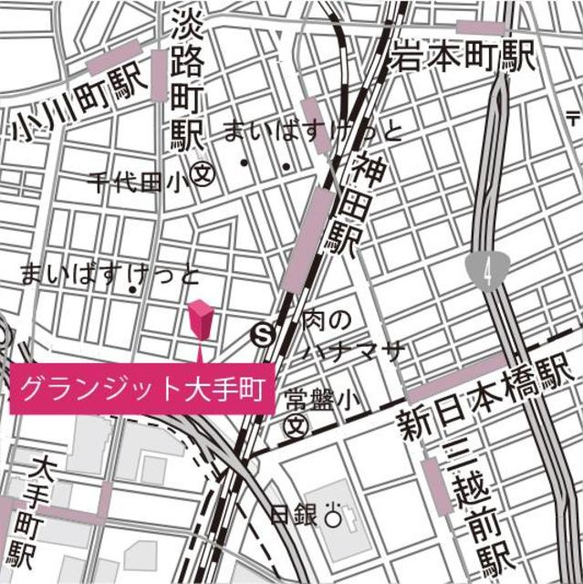 グランジット大手町の地図