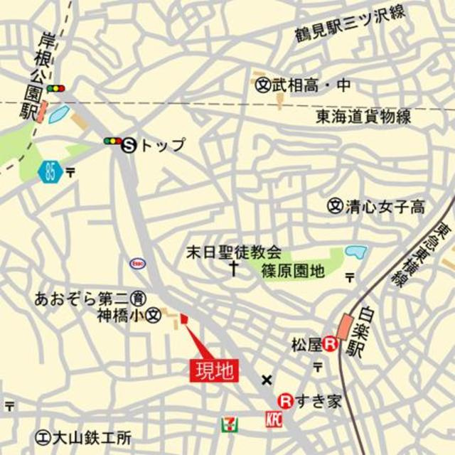 ルフォン横浜白楽の地図