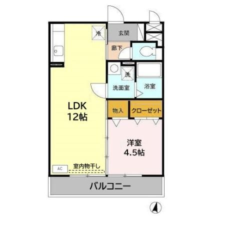 セジュール一ツ木　　　刈谷市の賃貸ならクラスホーム刈谷店の間取り
