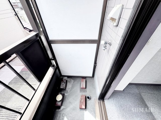 ハイツSDのバルコニー|洗濯機置場です